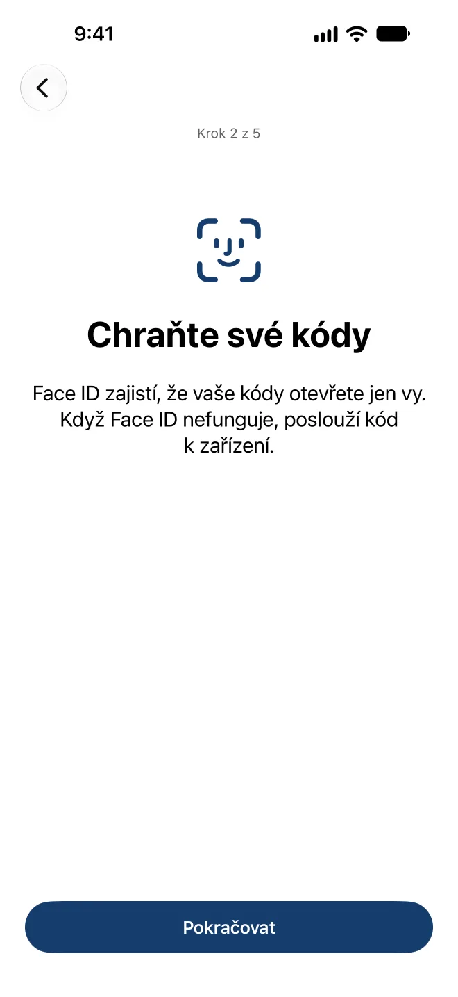 Nastavení ochrany pomocí Face ID