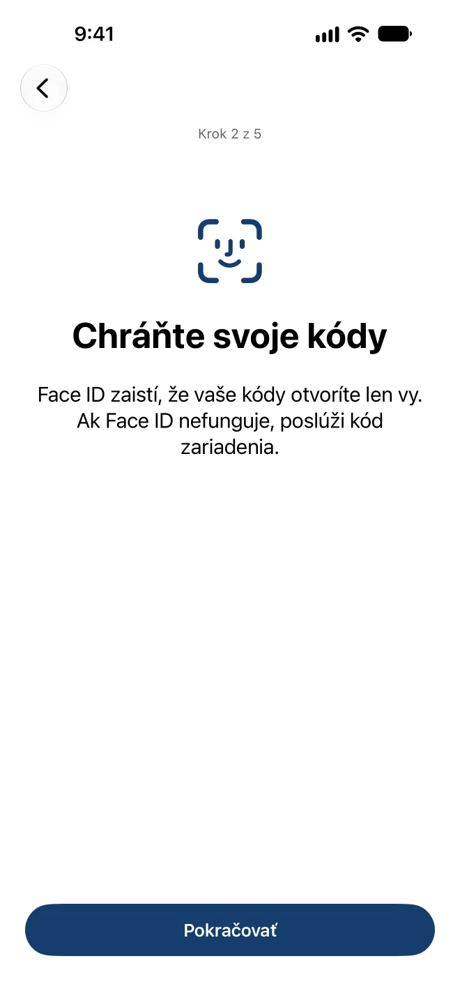Nastavenie ochrany cez Face ID