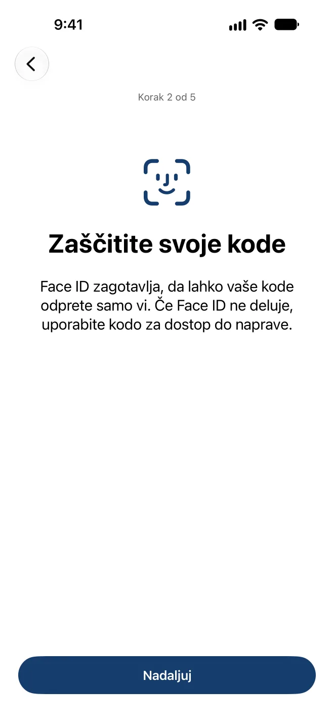 Nastavitev zaščite s Face ID